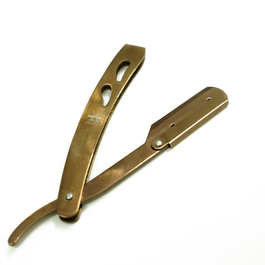 Premium Barber Cut Throat Razor Gold